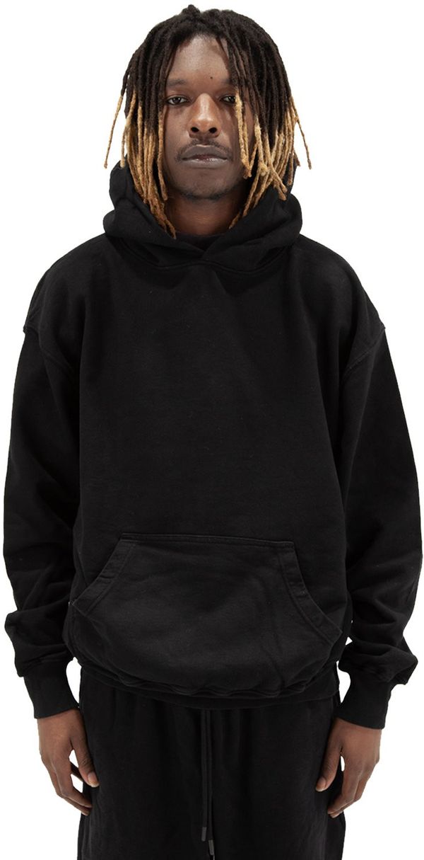 Am image of a Custom Shaka Wear Mens Los Angeles Garment Dyed Hooded Sweatshirt in Black!