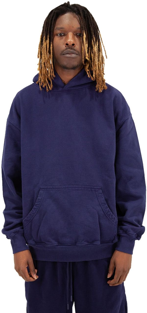 Am image of a Custom Shaka Wear Mens Los Angeles Garment Dyed Hooded Sweatshirt in Navy!