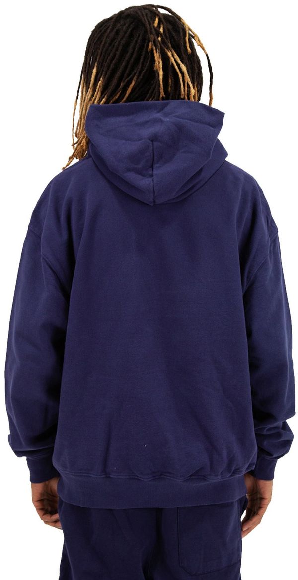 Am image of a Custom Shaka Wear Mens Los Angeles Garment Dyed Hooded Sweatshirt in Navy!