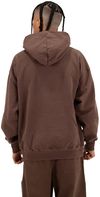 Am image of a Custom Shaka Wear Mens Los Angeles Garment Dyed Hooded Sweatshirt in Mocha!