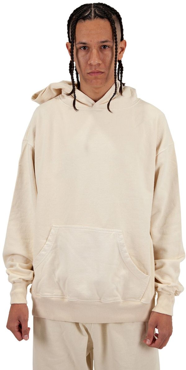 Am image of a Custom Shaka Wear Mens Los Angeles Garment Dyed Hooded Sweatshirt in Cream!