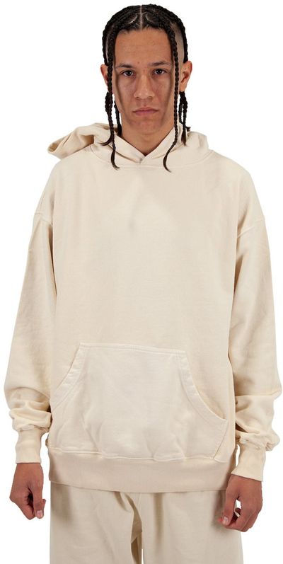 Am image of a Custom Shaka Wear Mens Los Angeles Garment Dyed Hooded Sweatshirt in Cream!