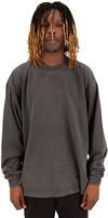 Am image of a Custom Shaka Wear Mens Garment Dyed Long Sleeve T Shirt in Shadow!
