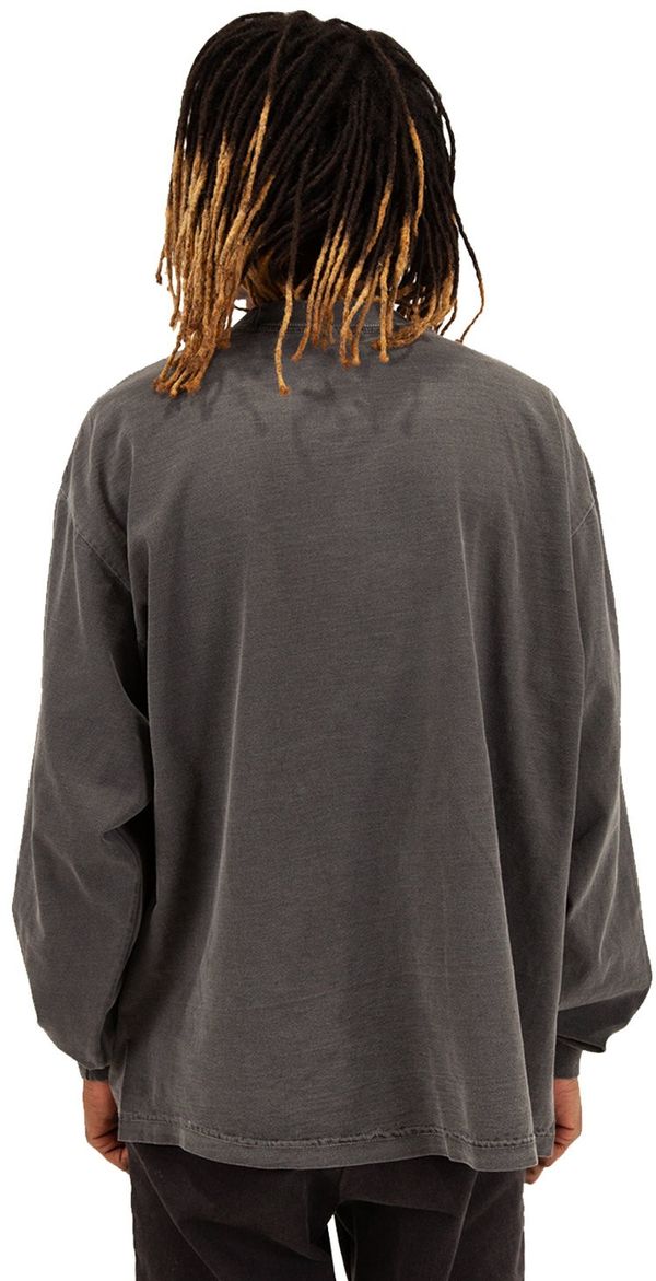 Am image of a Custom Shaka Wear Mens Garment Dyed Long Sleeve T Shirt in Shadow!