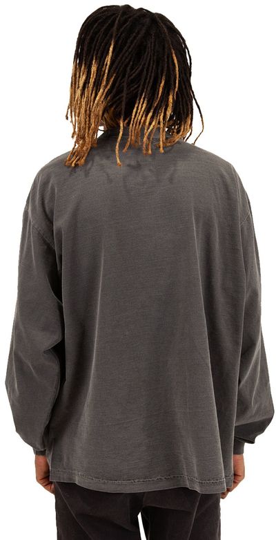 Am image of a Custom Shaka Wear Mens Garment Dyed Long Sleeve T Shirt in Shadow!