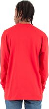 Am image of a Custom Shaka Wear Adult 7.5 oz Max Heavyweight Long Sleeve T Shirt in Red!