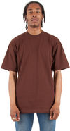 Am image of a Custom Shaka Wear Adult 7.5 oz Max Heavyweight T Shirt in Brown!