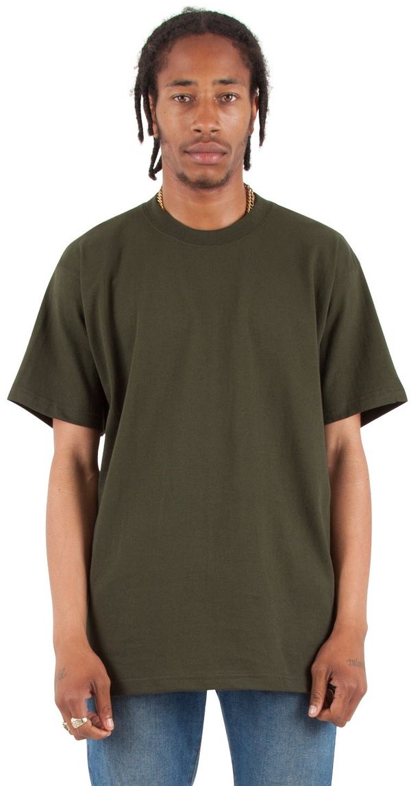Am image of a Custom Shaka Wear Adult 7.5 oz Max Heavyweight T Shirt in Hunter Green!