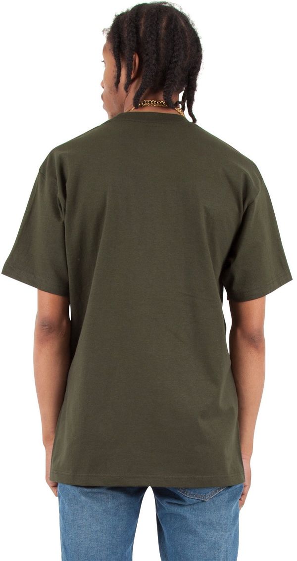 Am image of a Custom Shaka Wear Adult 7.5 oz Max Heavyweight T Shirt in Hunter Green!