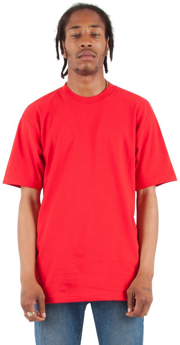 Am image of a Custom Shaka Wear Adult 7.5 oz Max Heavyweight T Shirt in Red!