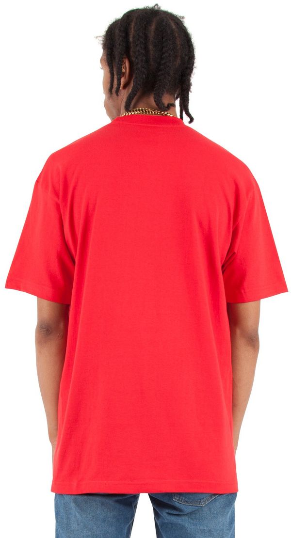 Am image of a Custom Shaka Wear Adult 7.5 oz Max Heavyweight T Shirt in Red!