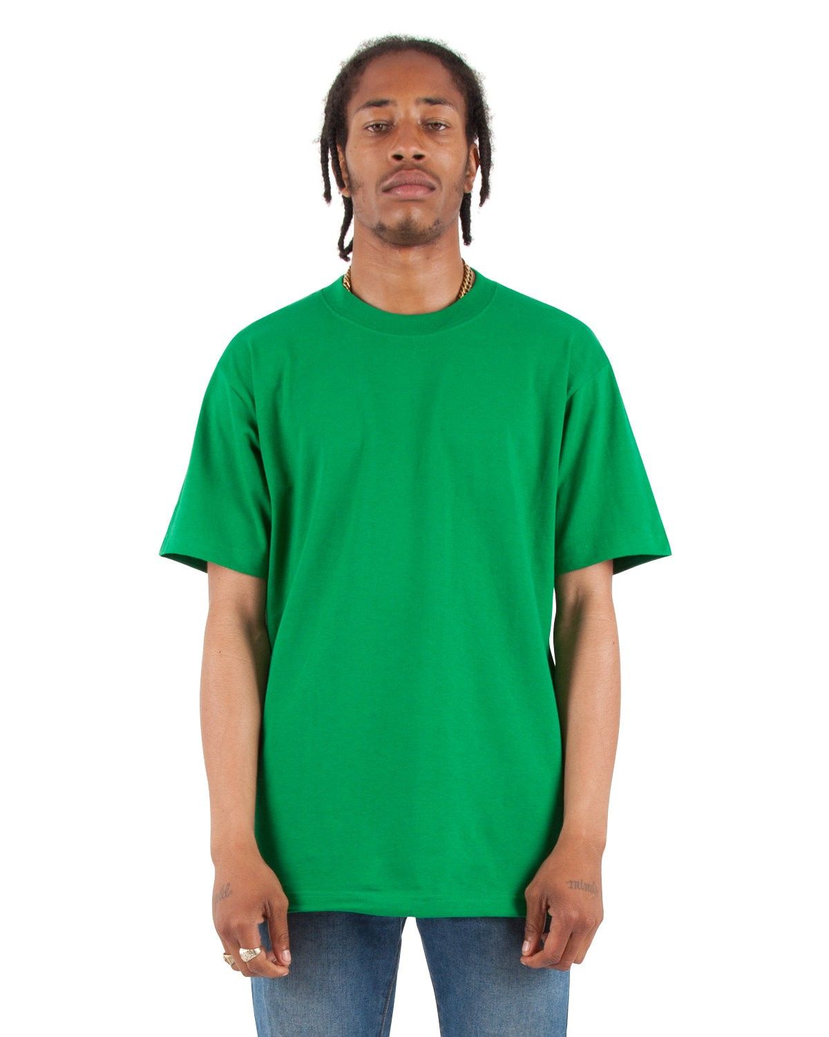 Shaka Wear Adult 7.5 oz Max Heavyweight T Shirt in Kelly Green