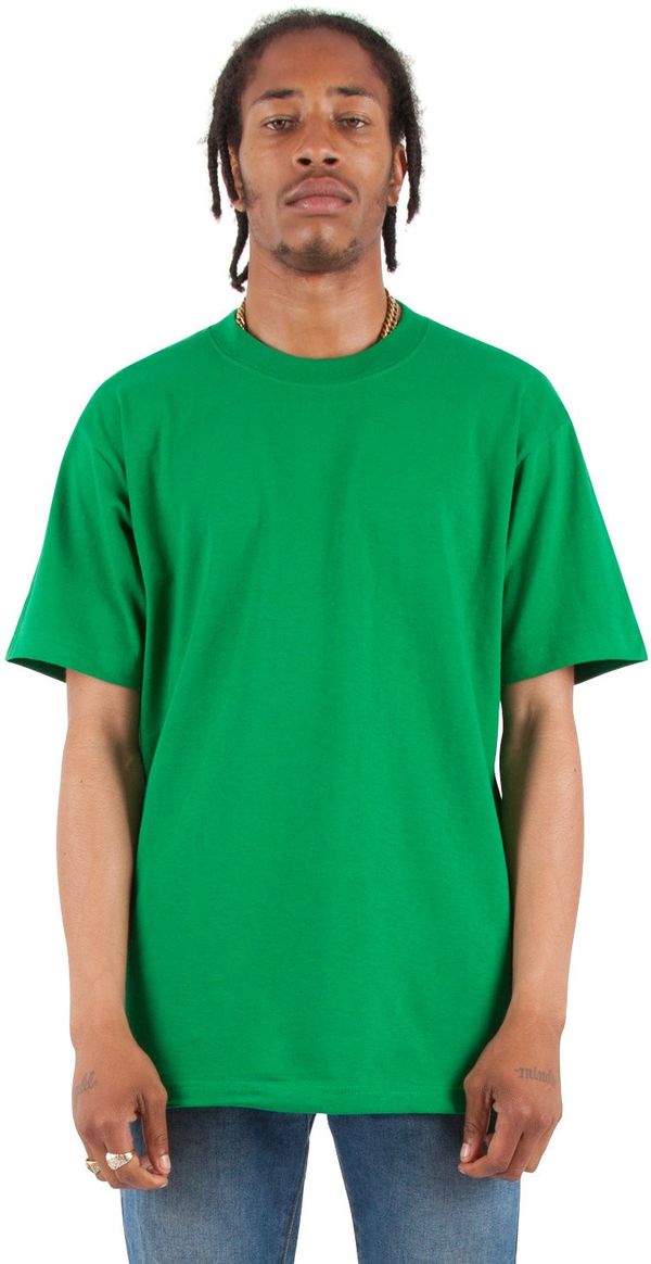Am image of a Custom Shaka Wear Adult 7.5 oz Max Heavyweight T Shirt in Kelly Green!