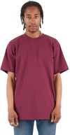 Am image of a Custom Shaka Wear Adult 7.5 oz Max Heavyweight T Shirt in Burgundy!