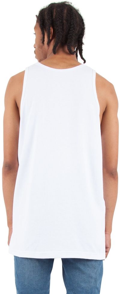 Am image of a Custom Shaka Wear Adult 6 oz Active Tank Top in White!