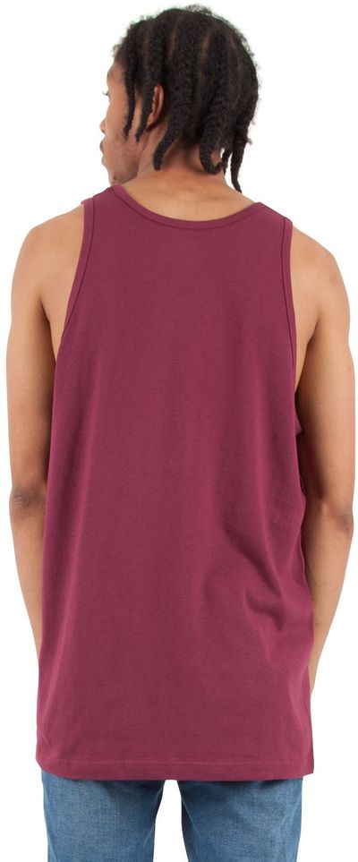 Am image of a Custom Shaka Wear Adult 6 oz Active Tank Top in Burgundy!