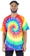 Am image of a Custom Shaka Wear Heavyweight Tie Dye T Shirt in Classic Rainbow!