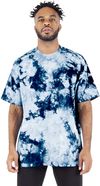 Am image of a Custom Shaka Wear Heavyweight Tie Dye T Shirt in Navy/White!