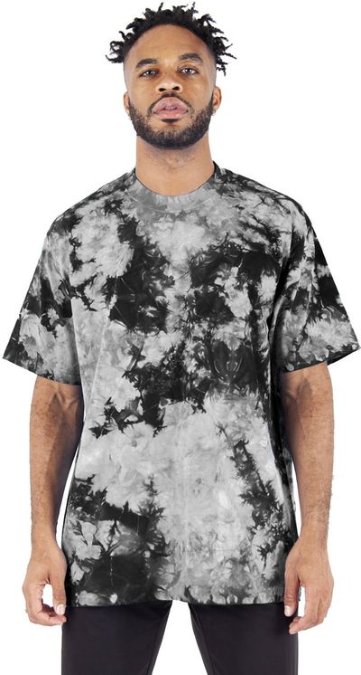 Am image of a Custom Shaka Wear Heavyweight Tie Dye T Shirt in Black/White!