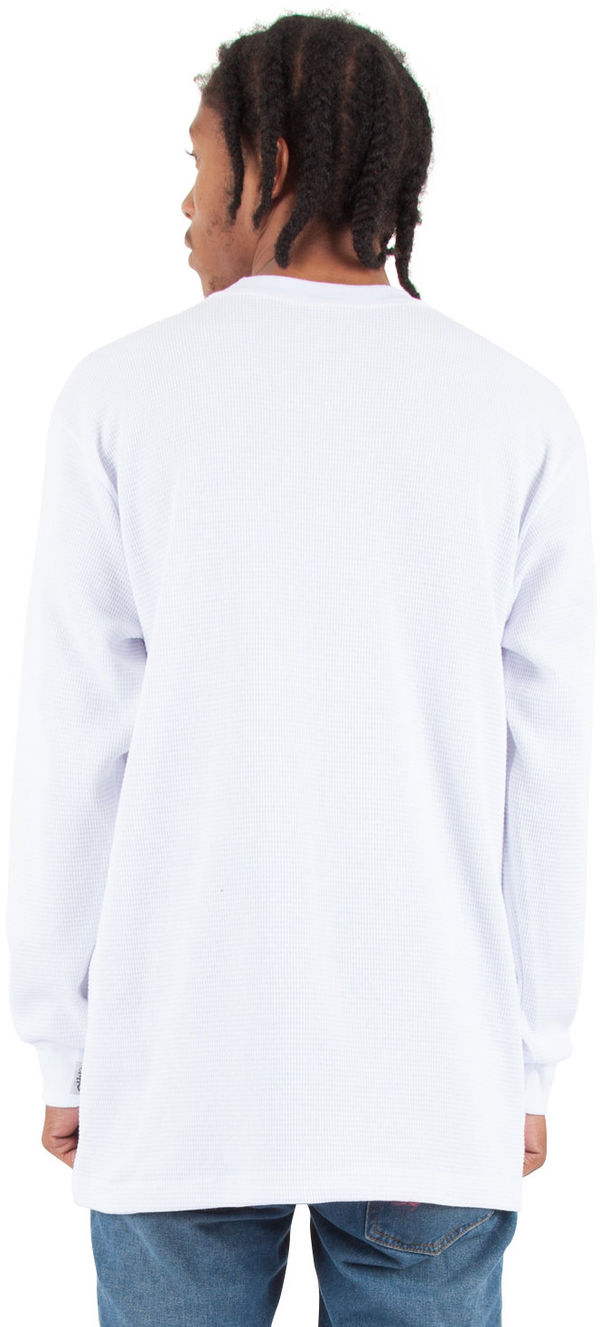 Am image of a Custom Shaka Wear Adult 8.9 oz Thermal T Shirt in White!