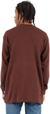 Am image of a Custom Shaka Wear Adult 8.9 oz Thermal T Shirt in Brown!