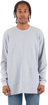 Am image of a Custom Shaka Wear Adult 8.9 oz Thermal T Shirt in Heather Grey!