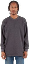Am image of a Custom Shaka Wear Adult 8.9 oz Thermal T Shirt in Charcoal Grey Heather!