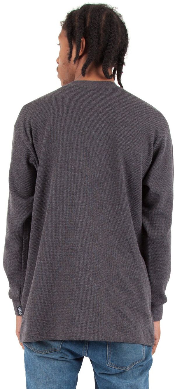 Am image of a Custom Shaka Wear Adult 8.9 oz Thermal T Shirt in Charcoal Grey Heather!
