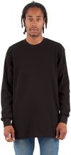 Am image of a Custom Shaka Wear Adult 8.9 oz Thermal T Shirt in Black!