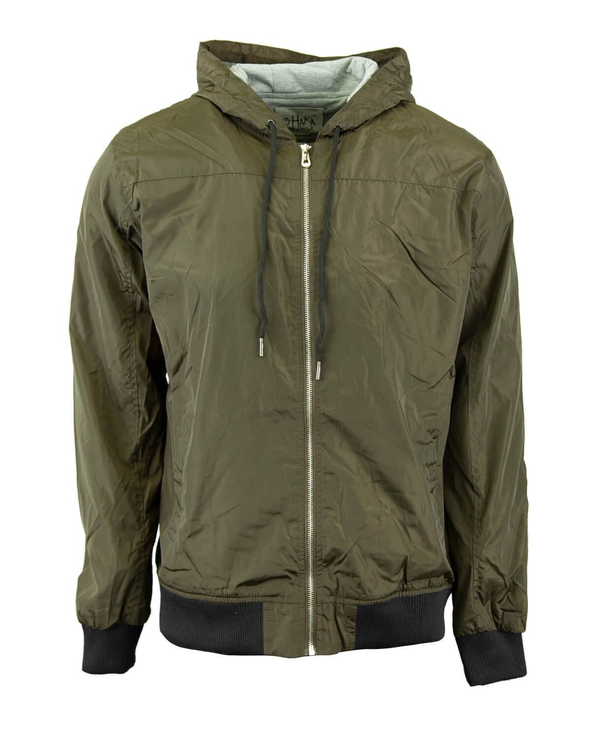 Shaka Wear Adult Windbreaker Jacket in Olive