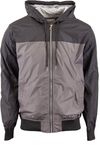 An image of a Custom Shaka Wear Adult Windbreaker Jacket in Black/Grey!