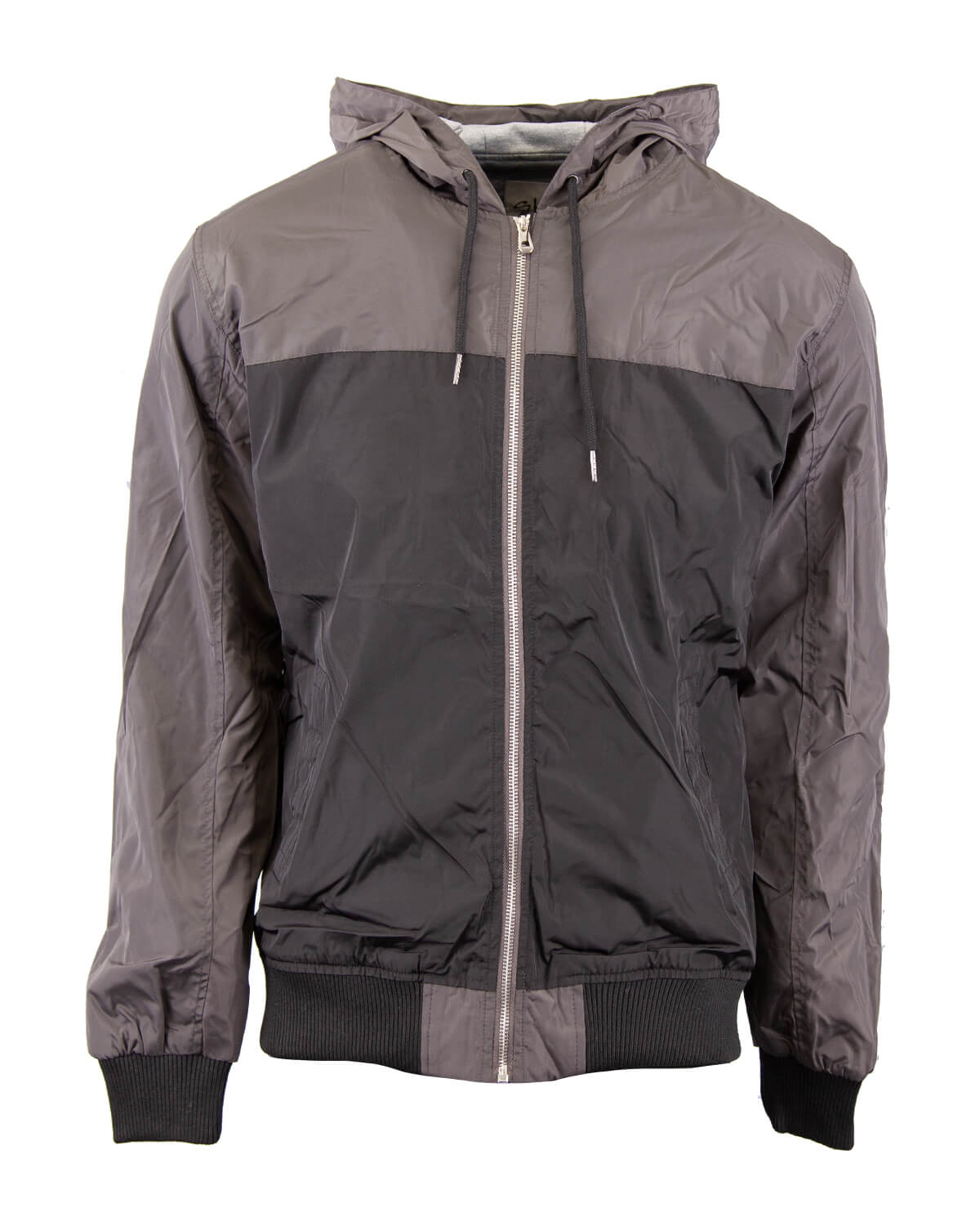 Shaka Wear Adult Windbreaker Jacket in Grey/Black
