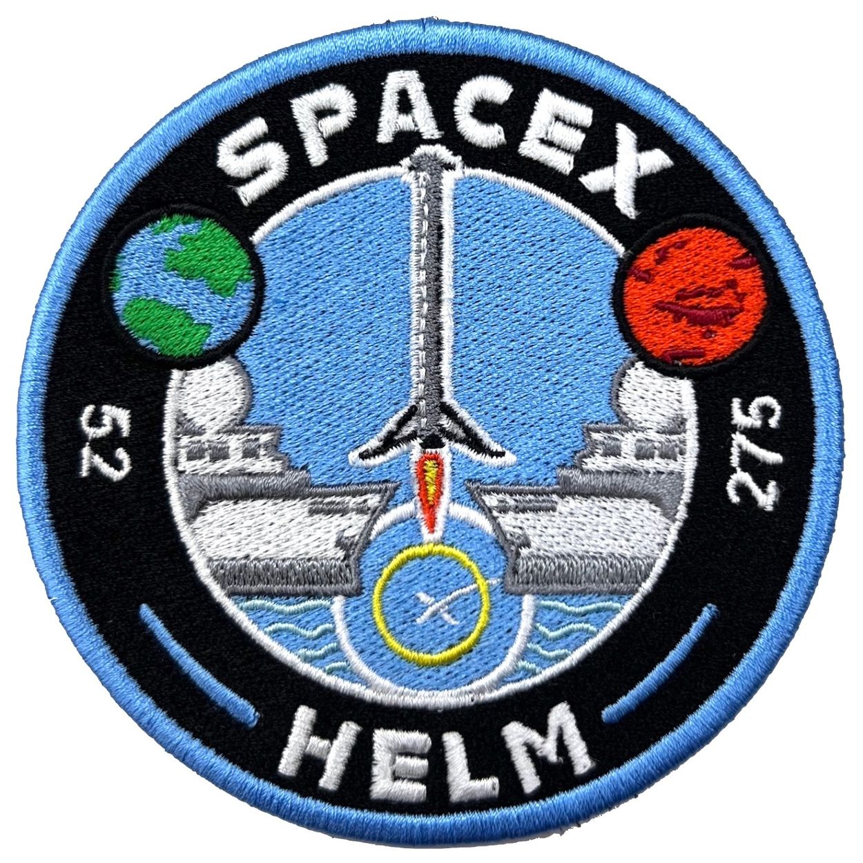 An example of a custom embroidered patch we embroidered