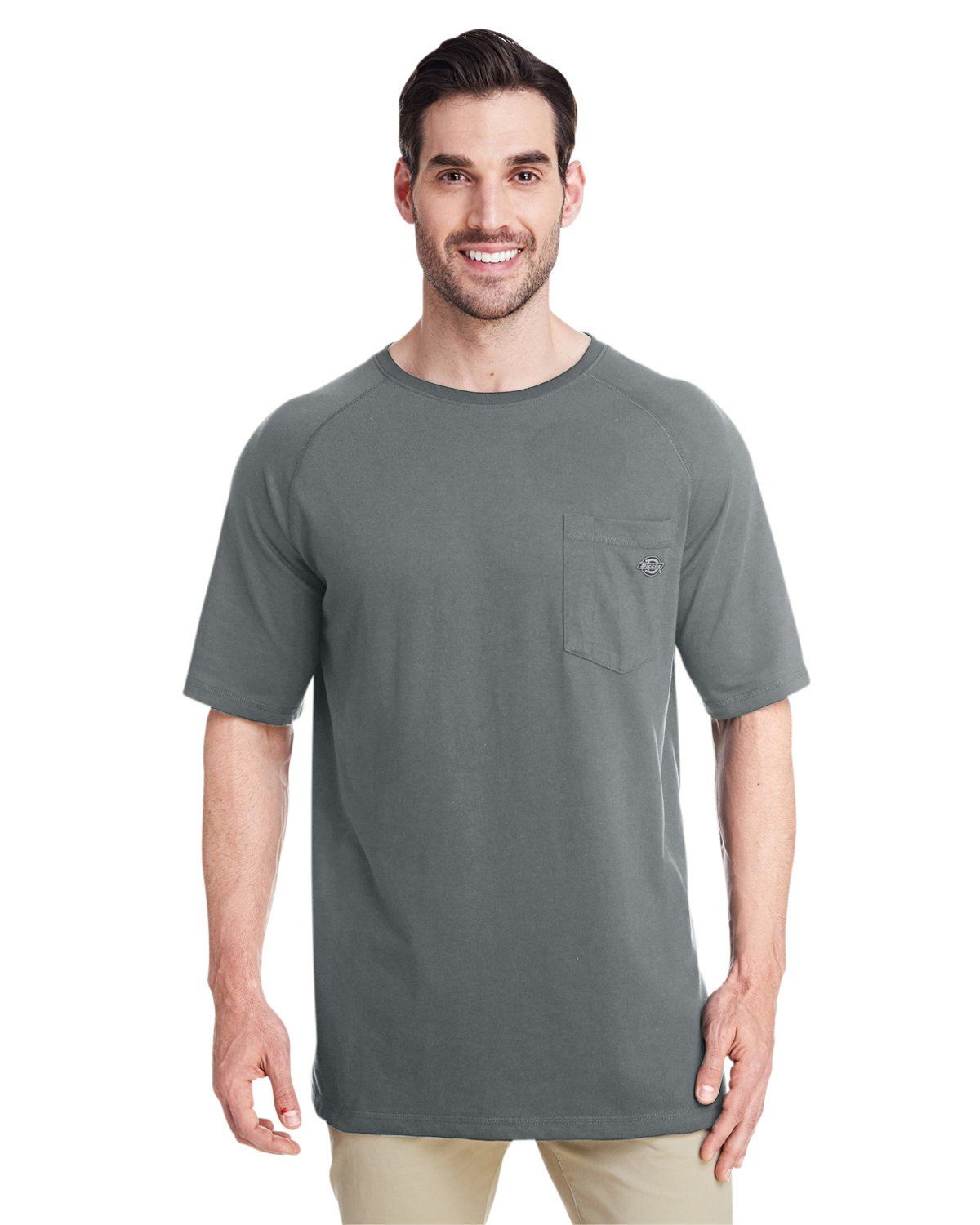 Dickies Men 5.5 oz Temp IQ Performance T Shirt in Smoke