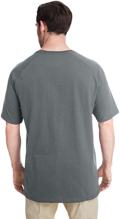 Am image of a Custom Dickies Men 5.5 oz Temp IQ Performance T Shirt in Smoke!
