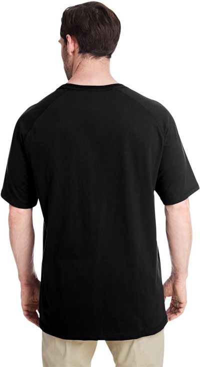 Am image of a Custom Dickies Men 5.5 oz Temp IQ Performance T Shirt in Black!