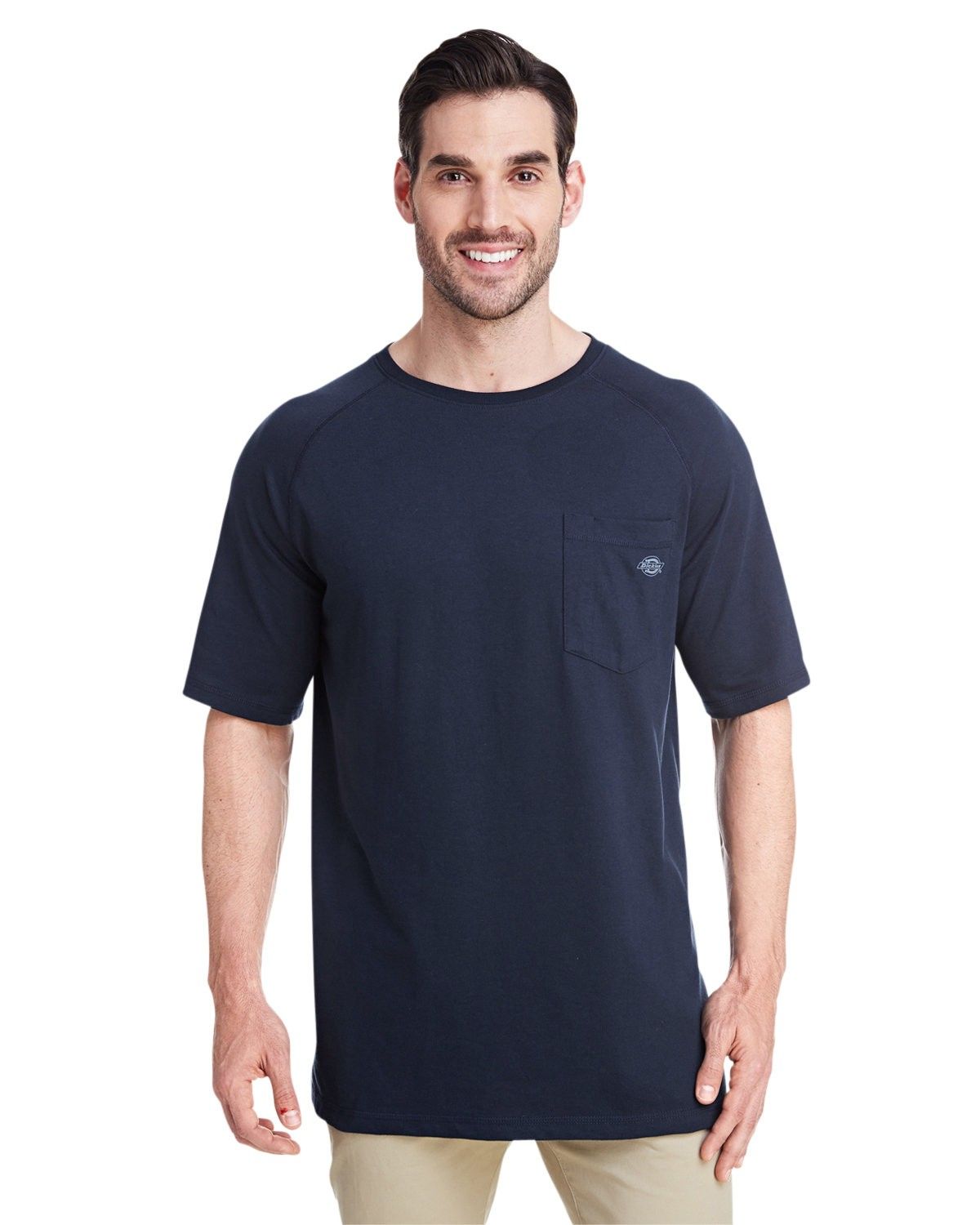 Dickies Men 5.5 oz Temp IQ Performance T Shirt in Dark Navy