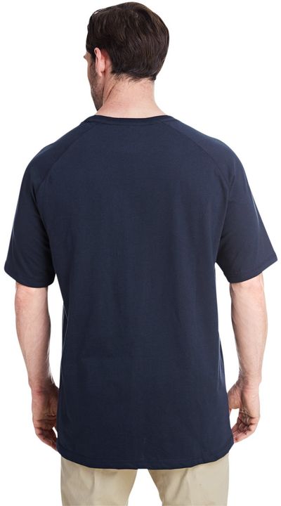 Am image of a Custom Dickies Men 5.5 oz Temp IQ Performance T Shirt in Dark Navy!