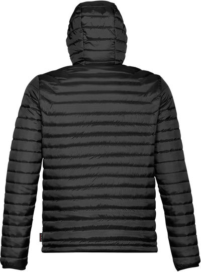 Am image of a Custom Stormtech Mens Gravity Thermal Jacket in BLACK / MARINE BLUE!