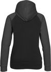 Am image of a Custom Stormtech Womens Omega Zip Hoody in BLACK / CARBON!