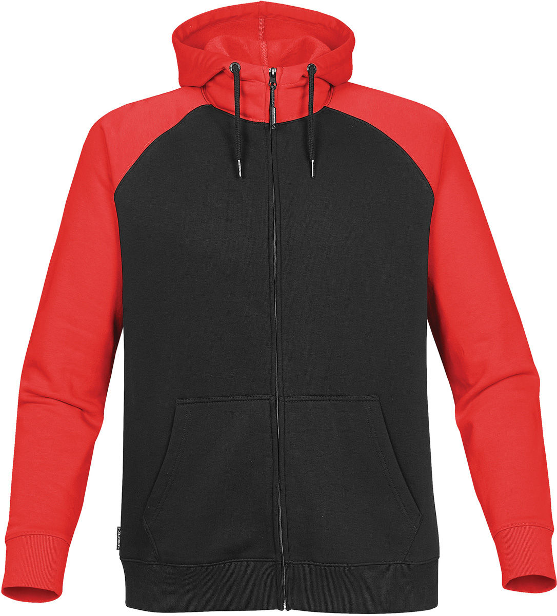 Stormtech Mens Omega Zip Hoody in BLACK / BRIGHT RED
