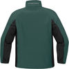 Am image of a Custom Stormtech Youth Crew Bonded Shell in FOREST / BLACK!