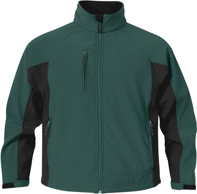Am image of a Custom Stormtech Youth Crew Bonded Shell in FOREST / BLACK!