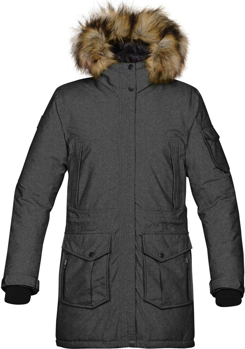 Stormtech Womens Explorer Parka in CARBON HEATHER