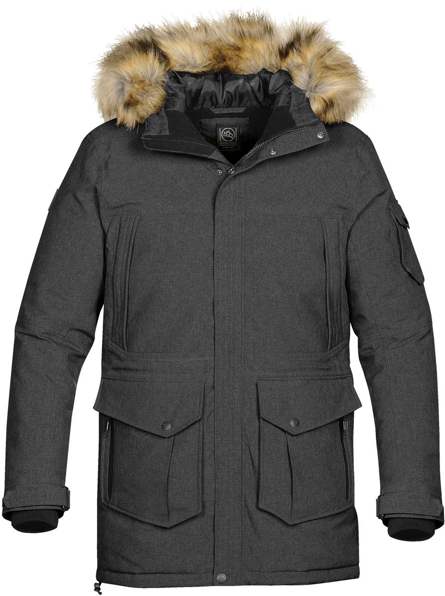 Stormtech Mens Explorer Parka in CARBON HEATHER