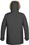 Am image of a Custom Stormtech Mens Explorer Parka in CARBON HEATHER!