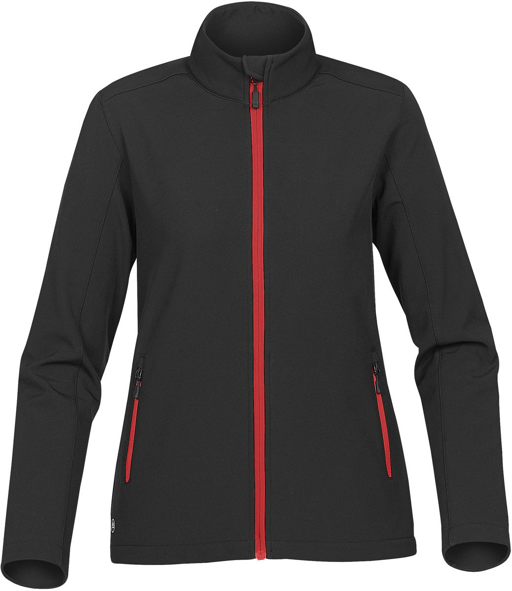 Stormtech Womens Orbiter Softshell in BLACK / BRIGHT RED