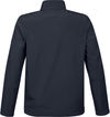 Am image of a Custom Stormtech Youth Orbiter Softshell in NAVY / CARBON!