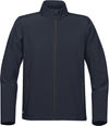 Am image of a Custom Stormtech Youth Orbiter Softshell in NAVY / CARBON!