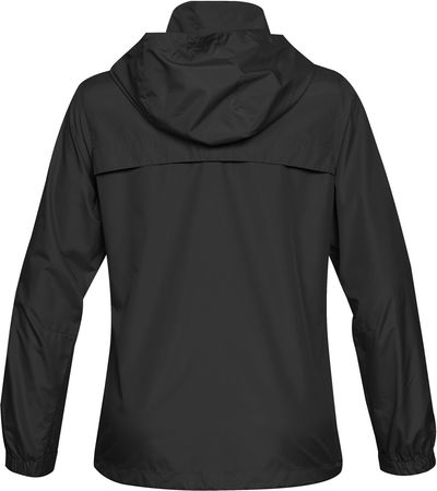 Am image of a Custom Stormtech Womens Nautilus Performance Shell in BLACK!